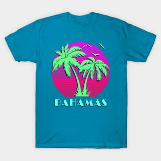 Bahamas Palm Trees Sunset T-Shirt